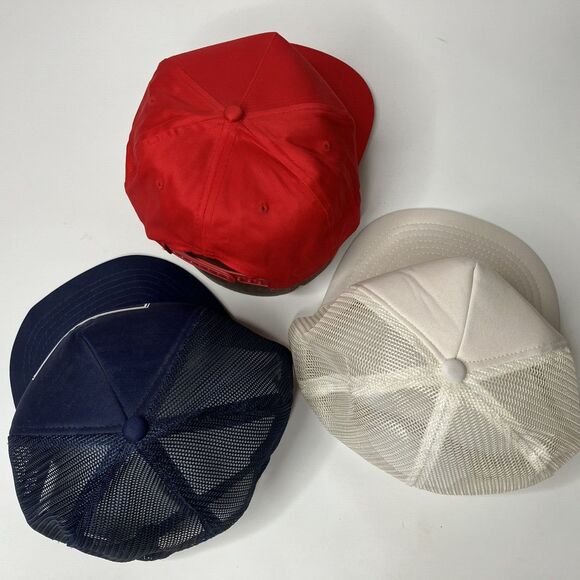 Lot of 3 Vtg Edgar Grain Farmer Trucker Cap Hat Agriculture Nebraska Snapback - Picture 5 of 15